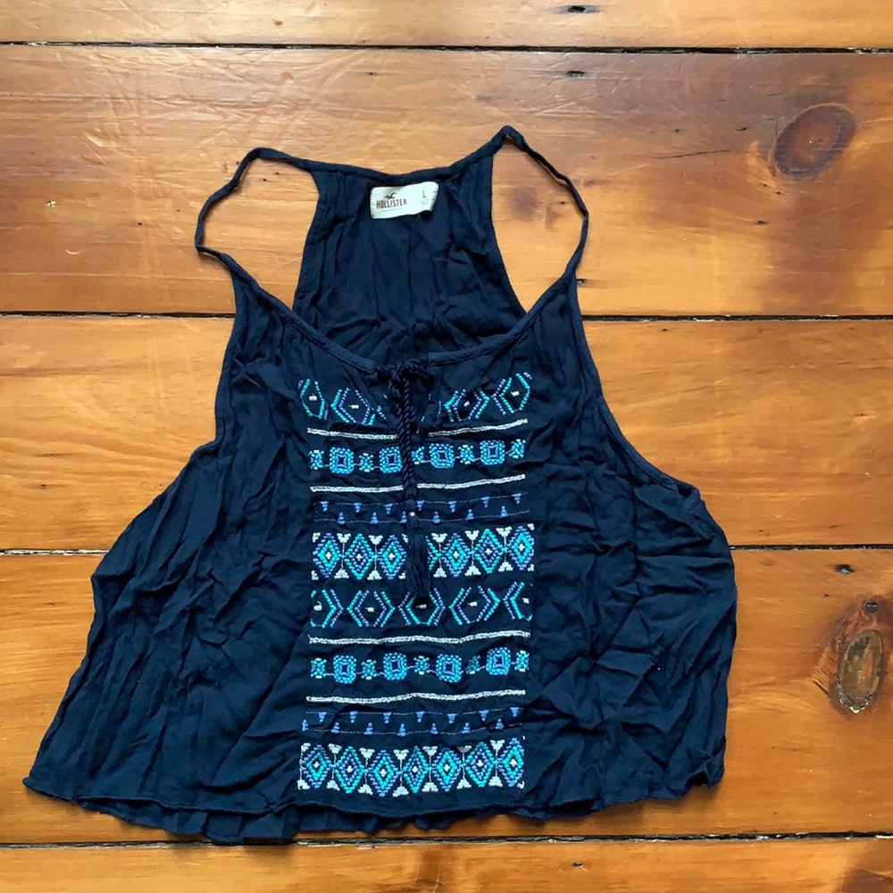 Hollister Needlepoint Tank Top